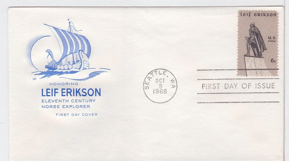 TurtlesTradingPost- Leif Erikson- Explorer 1968 #1359 FDC  House of Farnam FDC - Image 1 of 1
