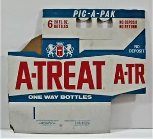 Vintage A-Treat 28 oz bottiglia soda pop 6 pezzi cartone inutilizzato magazzino - Foto 1 di 2