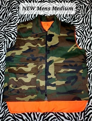 NUEVO Chaleco Chaqueta Reversible de Caza Territorio del Noroeste Para Hombre Mediano Foto 1 de 4