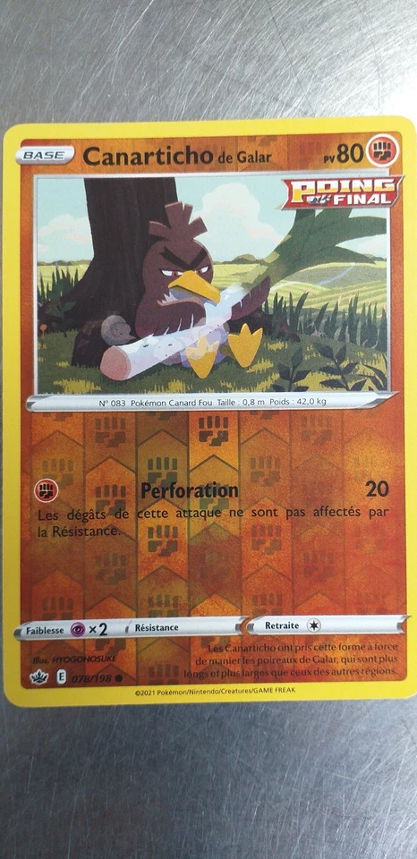 Pokémon Card Galarian Farfetch'D Reverse 078/198 Ice Age, New, French - Image 1 of 1