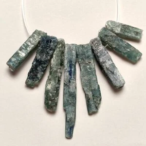 15g/8pcs Natural Kyanite Lemuria stick w/ Hole Reiki Healing 046 - Picture 1 of 5