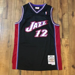 JOHN STOCKTON Utah Jazz Jersey #12  Mitchell Ness Hardwood Classic 98-99 ~ 48 XL - Picture 1 of 10