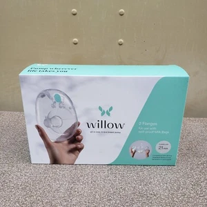 Willow Breast Pump Flanges 2-Pack 21mm - New Sealed - Picture 1 of 7