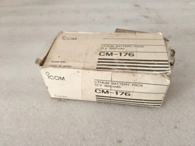 ICOM CM - 176 LITH. 12V 3600MAH 44WH LITHIUM BATTERY 00403 MADE IN JAPAN - Image 1 of 4