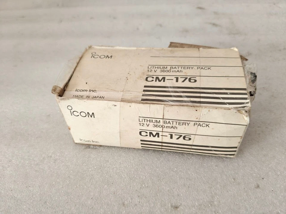 ICOM CM - 176 LITH. 12V 3600MAH 44WH LITHIUM BATTERY 00403 MADE IN JAPAN - Image 1 of 4