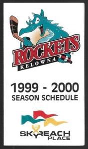 1999-00 Kelowna Rockets WHL Hockey Schedule !!! Taco Time - Picture 1 of 1