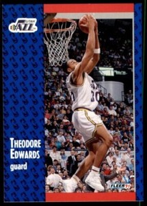 1991-92 Fleer Theodore Edwards Utah Jazz #199