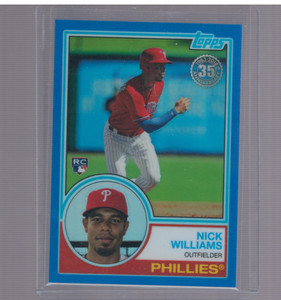 2018 Topps '83 Topps Silver Pack Chrome Blue Refractors #69 Nick Williams /150