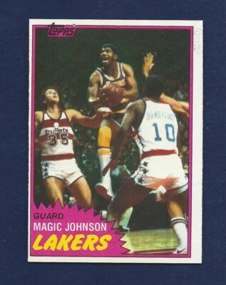 1981 TOPPS BASKETBALL #21 MAGIC JOHNSON RAZOR SHARP SUPER HOT CARD G228 - Image 1 of 2
