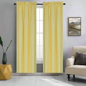 1PC PANEL FOAM LINED BLACKOUT WINDOW DRESSING CURTAIN DRAPE R64 35"WX 63"-108"L - Picture 1 of 55