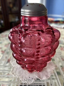 Antique Cranberry Sugar Shaker - Picture 1 of 9