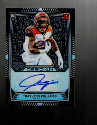 B4315- 2019 Panini Obsidian Rookie Autographs #97 Trayveon Williams /150 - NM-MT - Image 1 of 2