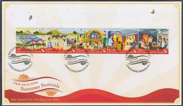 NEW ZEALAND FDC 2006 SUMMER FESTIVALS HORSE DRAGON (ID:F2085 (1/11) - Image 1 of 1