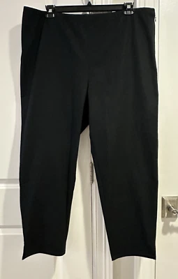 Calça de sarja elástica algodão orgânico tornozelo EILEEN FISHING tamanho 2X, nova MSRP $178 - Imagem 1 de 4