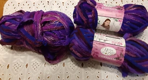 Lot of 3 Specialty Blue & Purple Crochet YARN BEE Chrysalis Colorado Hairstreak - Picture 1 of 2