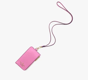 KATE SPADE KC573 SURF PINK ID BADGE LANYARD NEW NWT - Picture 1 of 5