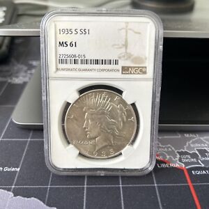 1335-S Peace Dollar MS 61