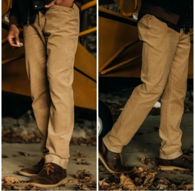 Taylor Stitch Democratic All Day Pants in British Khaki Tan Cord Men's Variety - Image 1 of 4