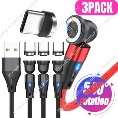 Magnetic Phone Charger Charging Cord Adapter Cable For Type C Samsung LG Android - Image 1 of 4