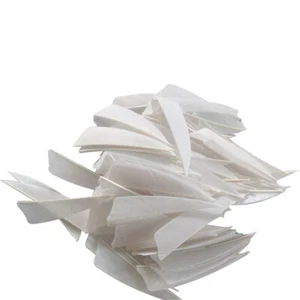 100PK Tiro con l'arco caccia freccia piuma 3 pollici tacchino piuma scudo forma - Foto 1 di 4