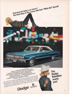 Original 1967 Dodge Coronet 440 Color Print-Ad/ Dodge Girl Pamela Austin - Picture 1 of 1