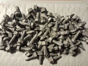 1/4-14 x 3/4" HEX WASHER HEAD SELF DRILLING SCREW TEK #3 POINT ECO guard coat - Picture 1 of 1