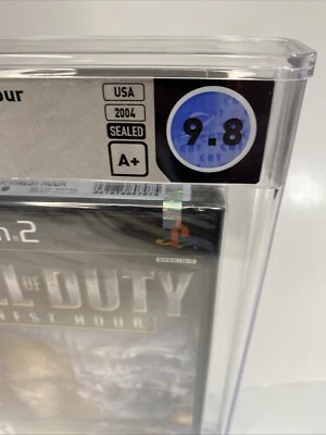 9.8 A+ STRIP SEALED PS2 1st Print Call of Duty: Finest Hour WATA PlayStation 2 - Image 1 of 4