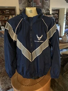 US AIR FORCE FULL ZIP JWOD NYLON HOODIE JACKET - SIZE XSM- X Short - Bild 1 von 10