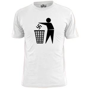 Mens  Bin Nazism T Shirt Peace Unity Anti Fascists Racism - Picture 1 of 2