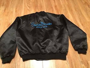 Vintage 90's Garth Brooks World Tour Concert Satin Jacket Sz XL Very Nice Lined - Picture 1 of 8