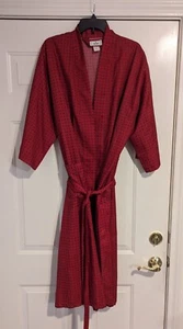 NewVTG BILL BLASS One Size Mens Red Blue Medallion Print Lightweight Lounge Robe - Picture 1 of 4