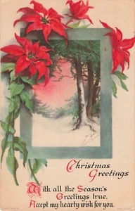 Clapsaddle Weihnachts Postkarte Winterszene Weihnachtsstern Künstler signiert um 1910 T4 - Bild 1 von 2