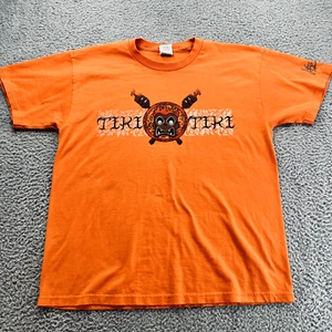 Tiki Tiki Graphic T-Shirt Herren L Orange 100% Baumwolle Key Sport - Bild 1 von 12