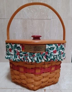 Longaberger 1997 LARGE Christmas Collection Snowflake Basket Complete set - Picture 1 of 6