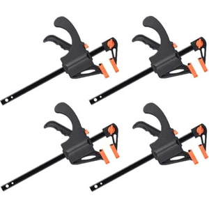 4pcs 4inch Woodworking Bar Clamp Furniture Wood Handwork Tool Carpenter F-Clamp - Picture 1 of 8