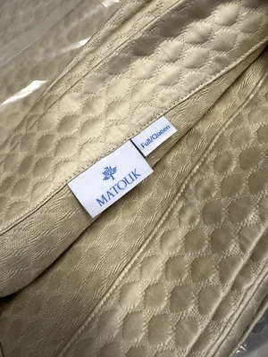 Matouk Pearl ALMOND Matelasse Coverlet FULL/QUEEN 94”x97” NEW WITH TAGS - Image 1 of 4