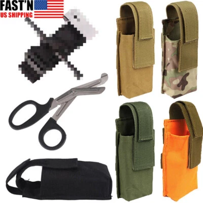 Tactical Molle CAT Tourniquet Pouch TQ Holder Trauma Shear Slot Belt Holster