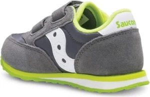 Saucony Baby Jazz Hook & Loop Sneaker Grey and White sz 7.5 NIB! - Picture 1 of 6