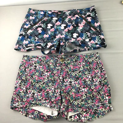 Lote de 2 Pantalones Cortos I Heart Ronson & American Eagle Para Mujer Floral Multicolor Talla 8 Foto 1 de 4