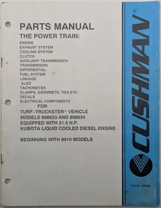 Original Cushman Turf-Truckster 898633 & 898664 Power Train Parts Manual - Picture 1 of 7