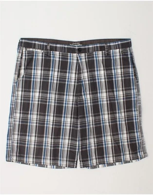 Shorts chino masculino WRANGLER W40 XL cinza xadrez algodão DL06 - Imagem 1 de 3