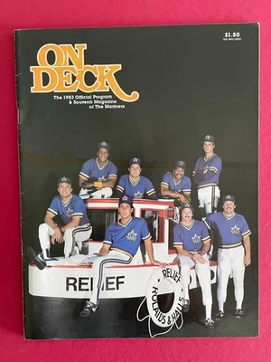 Free Shipping - On Deck Seattle Mariners - 1983 Official Program - Image 1 of 3
