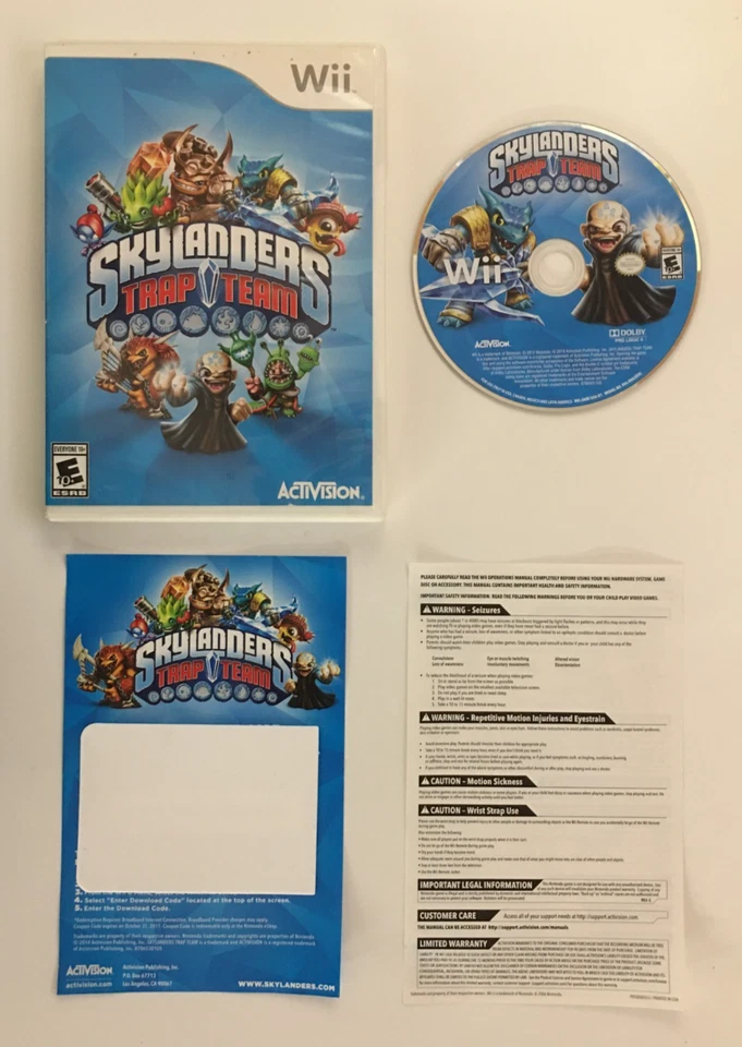 Skylanders Trap Team (Nintendo Wii, 2014) Activision - Box, Disc & Inserts - Image 1 of 4