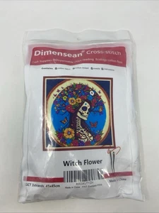 Dimensean Kreuzstich Hexenblume 45x45cm - Bild 1 von 3