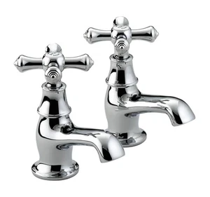 Bristan Corinth Chrome effect Traditional Double Deck Pillar Bath Taps - Picture 1 of 1