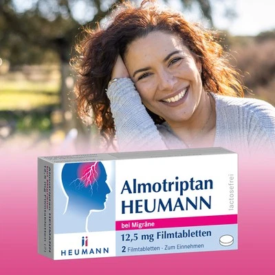 ALMOTRIPTAN Heumann bei Migräne 12,5 mg Filmtabl. 2 St. PZN 10750044