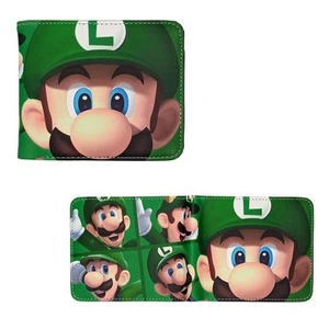 LUIGI POSES Super Mario Bros. 4 in. Bi Fold Wallet (Ruiji Anime Credit Card) - Picture 1 of 2