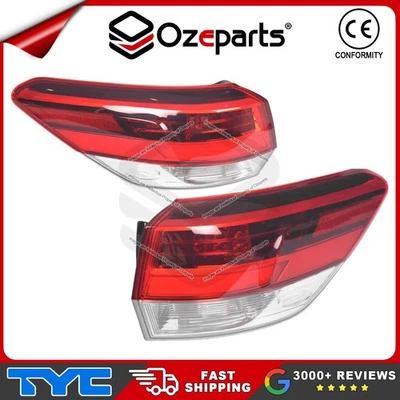 TYC Pair LH+RH Tail Light Rear Lamp LED For Toyota Kluger GSU50 GSU55 2016~2020 - Image 1 of 4