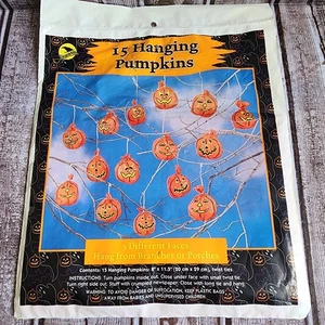 15 zucche da appendere vintage anni 90 Sun Hill decorazione Halloween PRATO 1998 - Foto 1 di 4