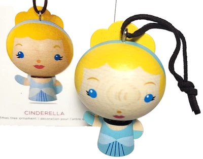Hallmark 2018 灰姑娘木制圣诞装饰品迪士尼公主杰克·安吉尔 — 第 1/4 张图片